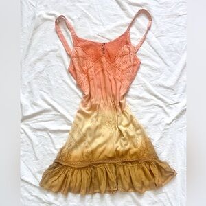 LSI ombré orange yellow dress